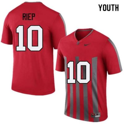 Youth Ohio State Buckeyes #10 Amir Riep Throwback Nike NCAA College Football Jersey Special WRY5244TJ